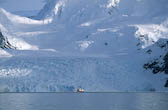 Glacier & ship – Paradise Bay Antarctica
